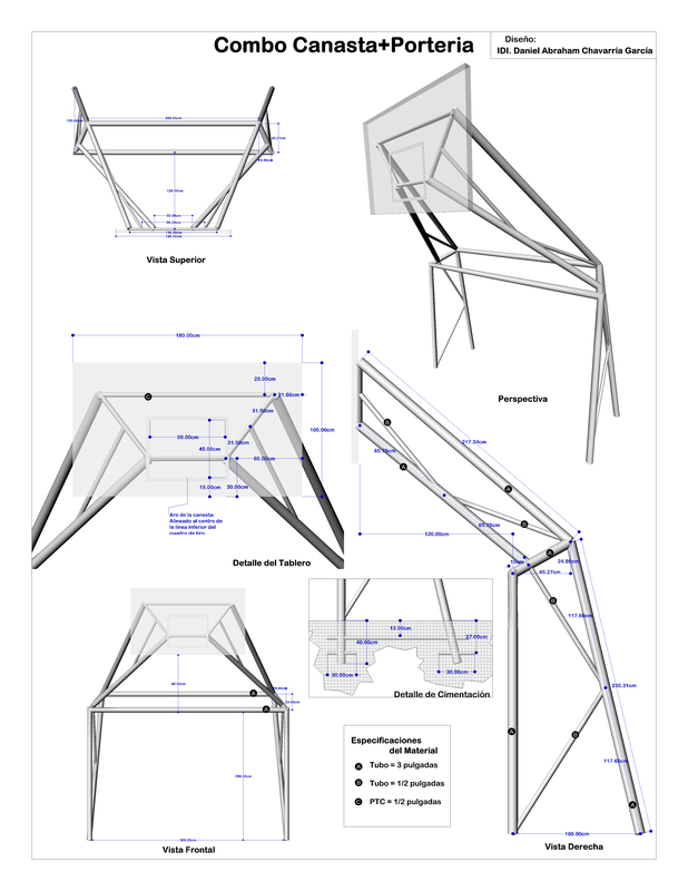 Goal+Basket technical drawing 01